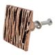 Square Bark Shape Antique Copper Aluminium Cabinet Knob